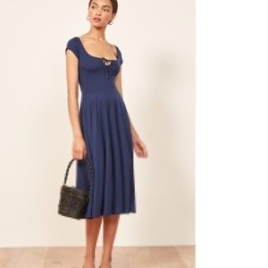 Reformation Krista Dress Sz XS Blue